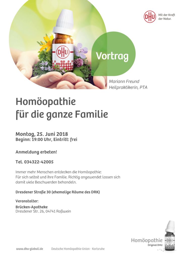 Vortrag Homöopathie für die ganze Familie
